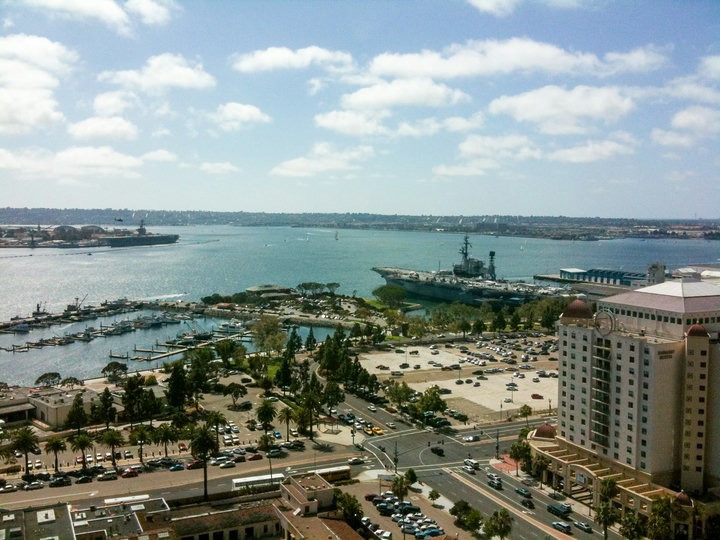View of the USS Midway in San Diego