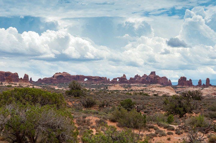 View of arches in Arches Nat. Park