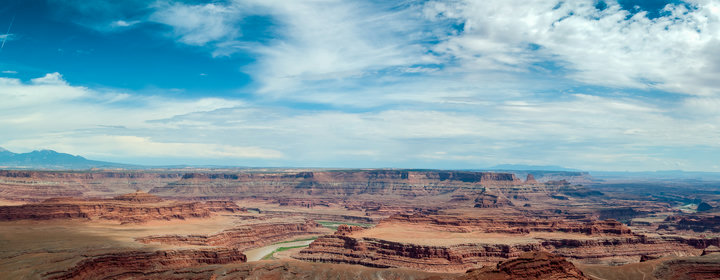 Panoramic view of the Colorado river in Dead Horse Point State Park
