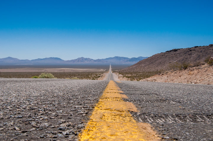 Road leading up to Death Valley National Park