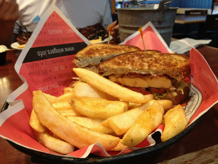BLT Sandwich with fries