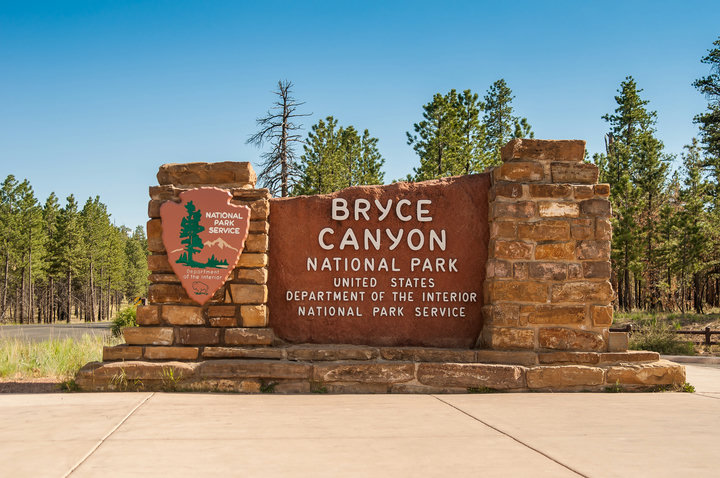 Sign of Bryce Canyon National park